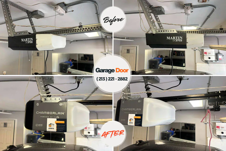 Before and after: garage door repair Lake County